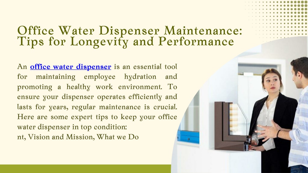How to Maintain Your Water Dispenser for Longevity